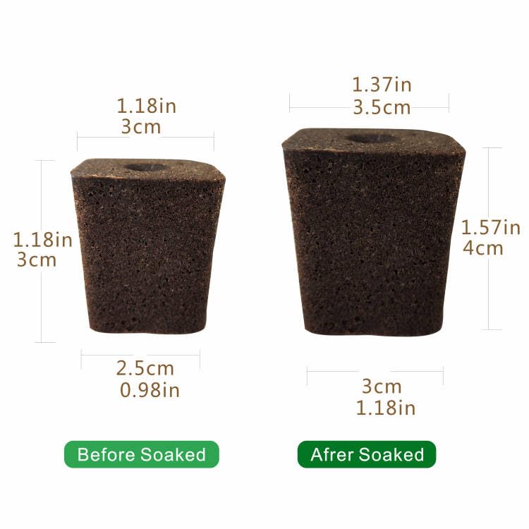 Square Hydroponics Grow Sponges 50 Pack