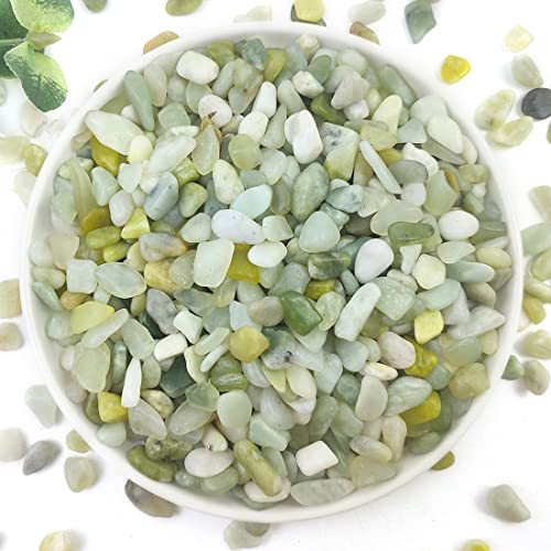 YISZM 2LB Succulent and Cactus Jade Pebbles, 3/8 Inch Polished Stones - color: Jade, size: 2 Pounds