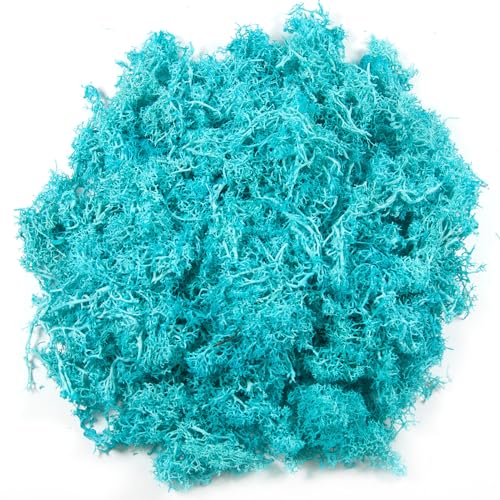 3.5oz Fake Blue Moss for Crafts - color: Blue