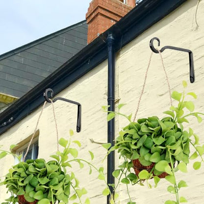 Plant Hangers Outdoor, 4 Pack 6 Inch Plant Hooks for Wall Hanging Plants | Metal Hanging Plant Bracket. Holds up to 44 lbs. For Hanging Plants, Bird Feeder, Flower Basket, Wind Chimes, Indoor Outdoor