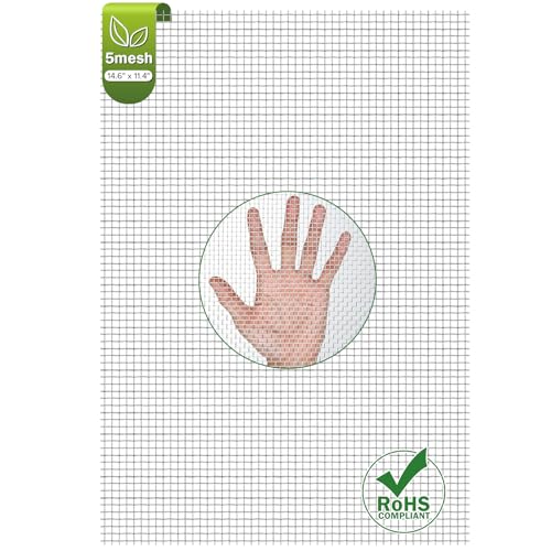 Valchoose 1 Pack Metal Woven Mesh Screen 14.6 X 11.4 in (372mmX292mm) | 4.5mm Hole 5 Mesh Wire Mesh Easy to Cut, No Rust Stainless Steel Mesh, Hard Heat Resisting for Filters Vent BBQ DIY Project - size: 11.4"X14.6" (292mmX372mm)