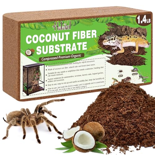 Halatool 1 Pack Compressed Coconut Fiber Substrate for Reptiles - color: 1 pack