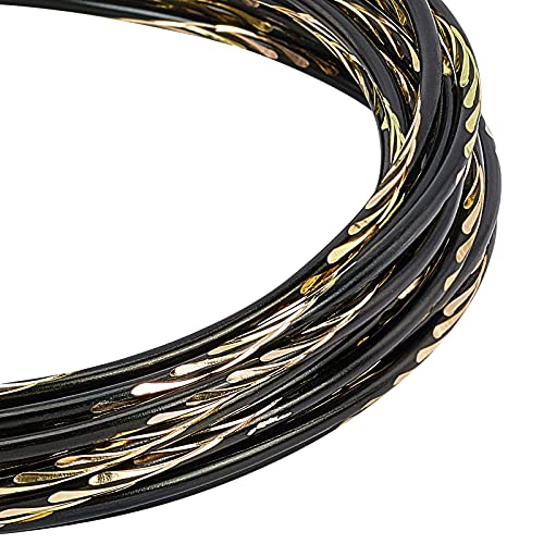 32.8 Feet Textured Round Aluminum Craft Wire, 2mm Golden Bendable Metal Craft Wire, Jewelry Making Accessories for Sculpting Doll Making Modelling Bonsai Training Floral Wreath Wrapping - color: Golden