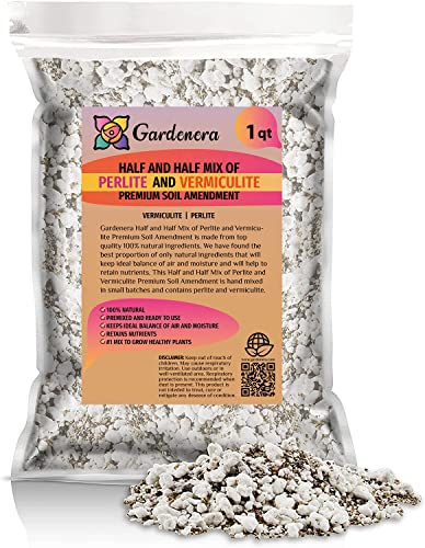 Premium Perlite and Vermiculite Blend for Seedling, Cuttings, and Propagation - Achieve Optimal Moisture Control and Root Development - 1 Quart - size: 1 Quart Bag, style: 50/50 Perlite & Vermiculite Potting Blend