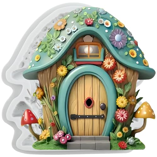 Lingzhi Fairy Doors Fondant Silicone Molds for Cake Decoration Cupcake Topper Chocolate Candy Sugar Gum Paste Polymer Clay - color: Style D
