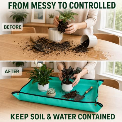 Repotting Mat for Indoor Plants, Poting Mat for Bonsai, PE, 39.4" - size: 1XL(39.4 x 39.4")