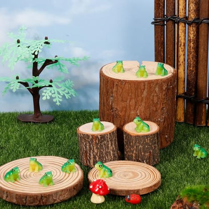 100 Pcs Mini Resin Frogs, Tiny Green Frogs Mini Frog Figurines