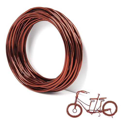 32 ft Copper Aluminum Craft Wire, 9 Gauge 3mm Bendable Armature Wire - color: Copper, size: 9 Gauge, 32 ft