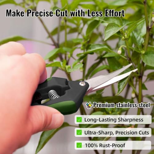 LDK 8 Pack Curved Blades Gardening Hand Pruner Pruning Snip - color: 8 Pack Curved