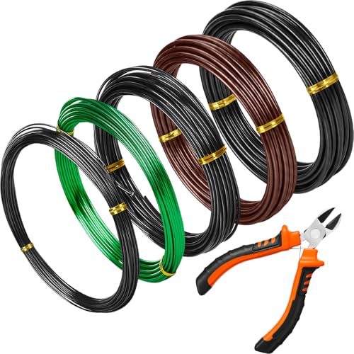 Mudder 5 Roll Bonsai Training Wire Aluminum 1/1.5/2.0/2.5/3mm Classic - color: Classic, size: 1/1.5/2/2.5/3mm