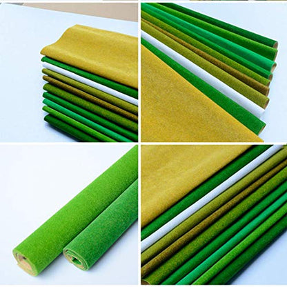 NWFashion 13"x39" Artificial Model Grass Mat DIY Decoration Lawn Moss Furniture (Light Green) - color: Light Green
