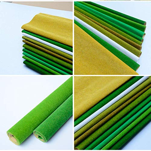 NWFashion 13"x39" Artificial Model Grass Mat DIY Decoration Lawn Moss Furniture (Mid Green) - color: Mid Green