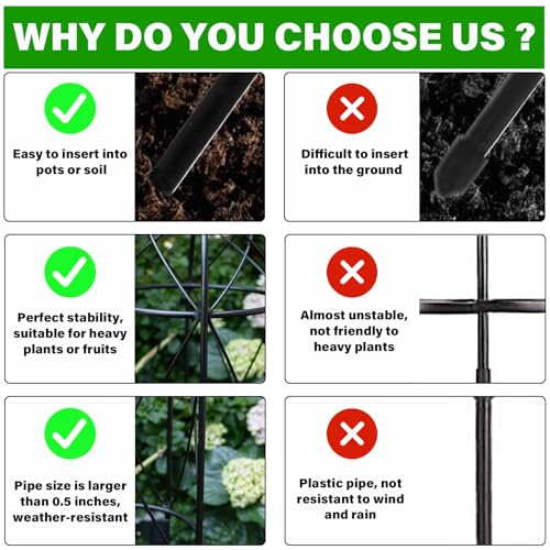 Metal Garden Obelisk Trellis for Climbing Plants - 27.1"x7.8" - size: 27" x 8"