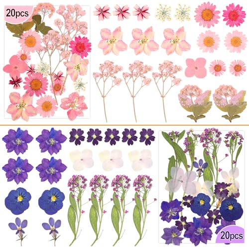 120 PCS Real Pressed Flowers, Natural Dried Pressed Flowers for Resin, Dried Florals Dry Flowers Leaves Kit with Tweezers for Scrapbooking DIY Art Crafts, Mother’s Day Birthday Gift - size: 120 Pcs Pressed Dried Flowers with Tweezers