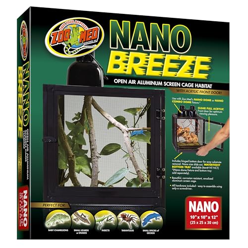 Zoo Med Labs Nano Breeze Alumuninum Screen Cage 10 x 10 x 12