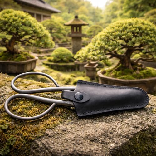 KAKURI Ashinaga Bonsai Scissors Made in Japan 8.5", Japanese Stainless Steel Blade, Long Handle Bonsai Shears for Precision Pruning and Trimming