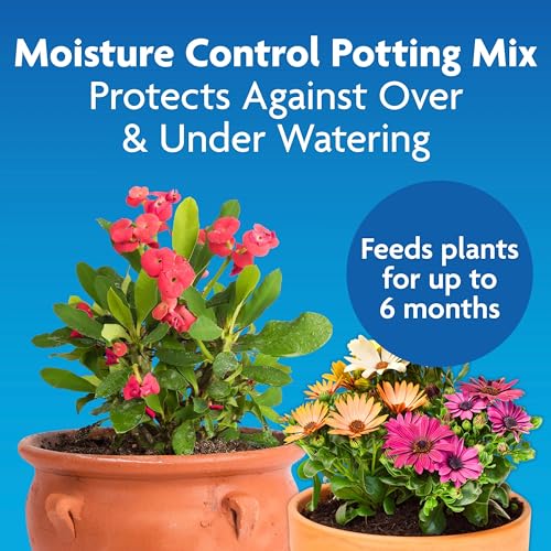 Miracle-Gro Moisture Control Potting Mix - Plant Soil For Container Plants, Protects against Over- and Under-Watering, 8 qt. (3-Pack) - size: 3-Pack, style: 8 qt.