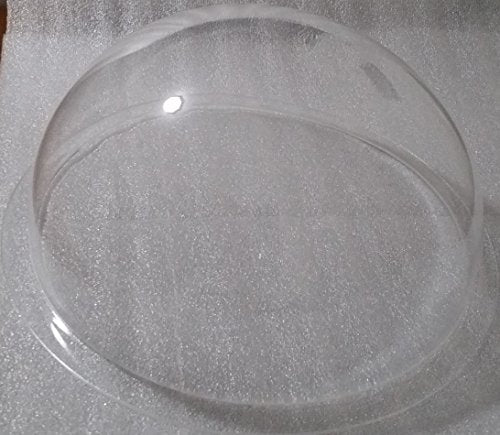 Acrylic Dome/Plastic Hemisphere - Clear - 18" Diameter, 1" Flange with No Pre-Drilled Holes - size: 18"