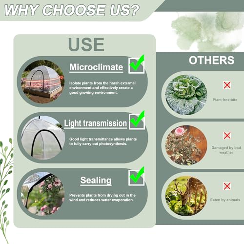 36" Tabletop Plant Cover w/Waterproof Base Ventilation Window for Winter - color: 36*36*35.5 - 2PCS