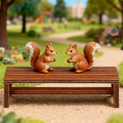 ibasenice 2Pcs Miniature Wooden Bench Mini House Decor Dolls House Bench Realistic Chair Model Prop Dollhouse Furniture for Bedroom Living Room Kitchen Display