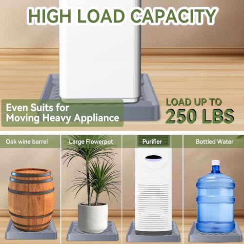 12.2" SquarePlant Caddy Beige with Hidden Wheels & Garden Tools Set | 2-Pack 250 LBS Heavy Duty Plant Caddy with 360° Silent Wheels for Large Planters & Heavy Items Indoors/Outdoors - size: 12.2 Inch - Grey (2 Pcs)