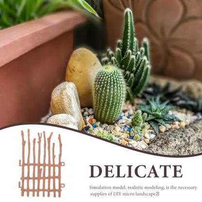 UPKOCH Miniature Farm Fence Toy Set 3.93 X 2.36 in Mini Fence for Dollhouse Fairy Garden Micro Landscape Farm Model Table Decoration DIY Miniature Decoration
