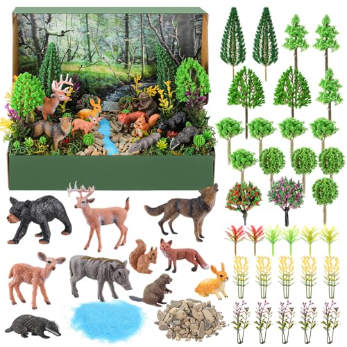 Teyva Daily 48 Pcs Forest Diorama Kit Habitat Project Box Set - color: Forest
