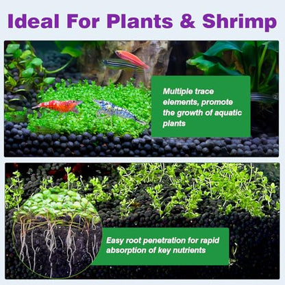 Upgraded Aquarium Soil Water Grass Mud, Ideal for Fish Tank Aquascaping Aquarium Substrate Soil for Plants and Shrimps, No Need to Wash (13.2 Pounds) - size: 13.2 Pounds