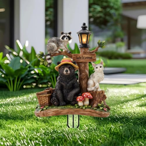 Bear Garden Stakes Decor Yard Acrylic - 2D Garden Acrylic Sign Decoration, Yard Art, Gift for Nature Lovers, for Indoor & Outdoor Flower Pots, Yard, Mini Gardens & Lawn (5.9”x5.9”) M02 - color: Pet Memorial 2