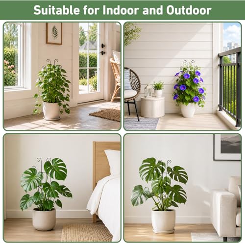 32.6in Plant Trellis for Climbing Plants Indoor Outdoor, Expandable Large Metal Garden Trellis for Potted Plants, Heavy-Duty Tall Pothos Plant Climber Support for Ivy Pothos Hoya Monstera, 2P - size: 32in, 2p