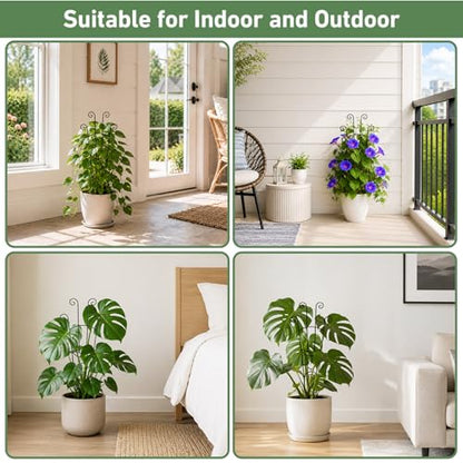 32.6in Plant Trellis for Climbing Plants Indoor Outdoor, Expandable Large Metal Garden Trellis for Potted Plants, Heavy-Duty Tall Pothos Plant Climber Support for Ivy Pothos Hoya Monstera, 2P - size: 32in, 2p