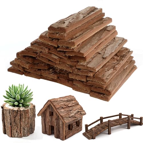 Natural Tree Barks Wood Strips 45 Pcs Wood Bark for Crafts