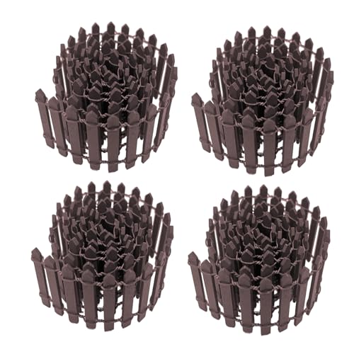 Mini Wooden Picket Fence for Fairy Garden Dollhouse Decor