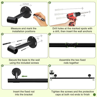 SUTINE Plant Hanging Rod, 31 Inch Plant Hanger Indoor for Window Ceiling, Heavy Duty Hanging Planters for Indoor Plants, Black Wall Plants Holder, Window Plants Shelves Pot/Chain/Plant Not Included - size: Length 31 in.