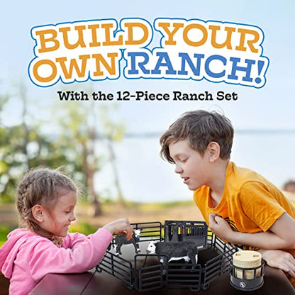 Big Country Toys 12-Piece Ranch Set - Farm Animal Toys for 3 Year Old Boys and Girls - Toy Figures & Playsets - style: 12-Piece Ranch Set