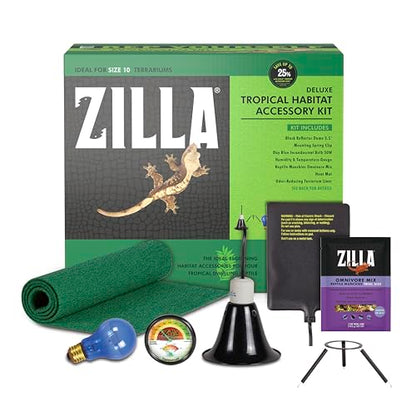 Zilla Tropical Habitat Accessory Kit for Tropical Habitats, Terrarium Kit - size: Tropical Accessory Kit, style: Tropical Habitat