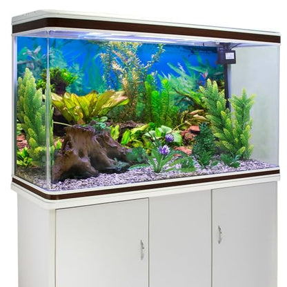 30x18 in Aquatic Plant Aquarium Backdrop Riverbed Fish Tank Background | AWERT Lush Underwater Green Plants Lake Landscape Vinyl Aquarium Background - size: 30x18in/75x45cm