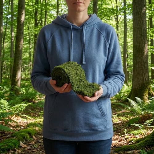 Fake Moss Mat, 3.94x47.24 Inch Artificial Moss Table Runner, Green Faux Moss Decor for Fairy Garden Crafts, Wedding Centerpieces, Garden & Woodland Party, DIY Enchanted Forest, Home Decor