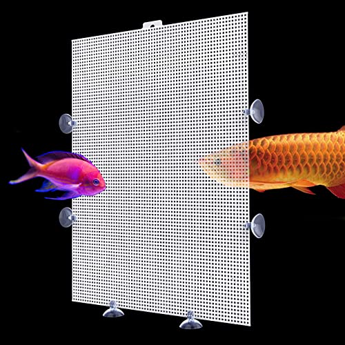 2PCS Fish Tank Divider Aquarium Dividers Fish Clear Plastic Tank Separator with Suction Cups DIY Designed Adjustable Isolation Board Reusable Partition Grid for Separating Fishes 13 x 10 Inch - size: 13 x 10 Inch