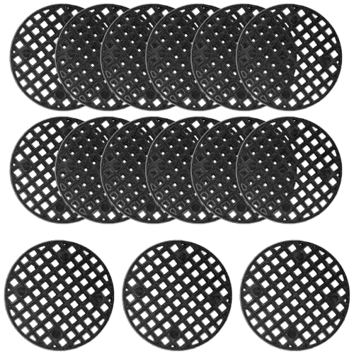 Bivethoi Plant Pot Mesh Hole Cover, 1.8" / 45mm, Black, 100pcs | Bonsai Drainage Mesh Insert, Round Mesh Screen, Prevents Soil Loss, Bottom Grid Mat - color: Black, size: 100pcs