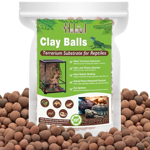 Halatool 2QT Leca Clay Balls for Terrarium Substrate – Lightweight Drainage - size: 2QT