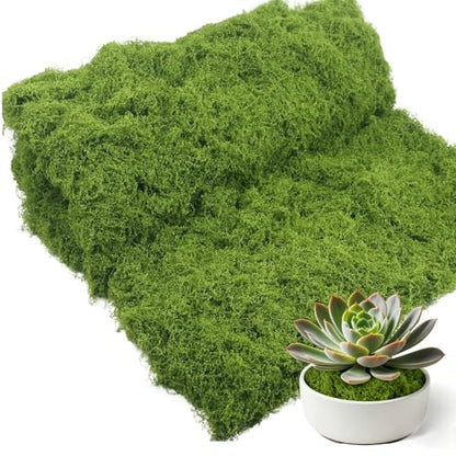 Fake Moss Mat 39" x 39" Artificial Moss Rug Indoor Light Green Faux Moss Sheet for DIY Crafts Planters Fairy Garden Table Centerpieces Wedding Party Patio Decor 100x100cm Cuttable & Washable