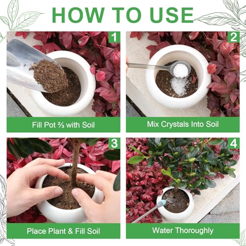 XSEINO 3LB Soil Moisture Crystals Water-Absorbing Hydrogel for Plants Solves Over and Under-Watering, Long-Lasting Water Retention to Keep Soil Moist Polymer Water Storage Crystals - color: 3 LB