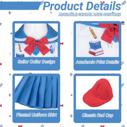 23Inch Porch Goose Outfits Back to School Lawn Garden Geese Uniform Clothes | Lawn Goose Clothes, 19-23inch Geese Costume, Weather Resistant Fabric - color: Back-to-school
