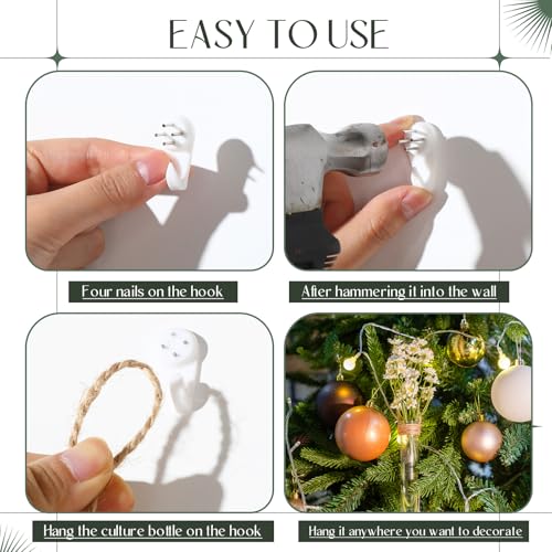 12 Pack Wall Hanging Propagation Station Plastic Test Tubes Planters Wall Terrarium for Home Office Plant Hanger Flower Vases Hydroponic Cuttings Office Garden Flowers Walls Decor Lover Gift
