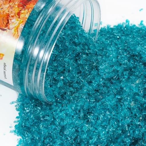 Turquoise Fine Crushed Glass for Resin Art & Crafts - color: Turquoise