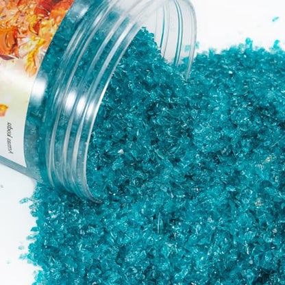 Turquoise Fine Crushed Glass for Resin Art & Crafts - color: Turquoise