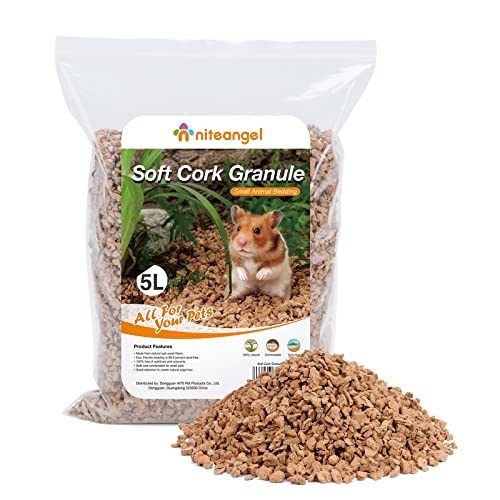Niteangel Natural Coco/Cork Hamster Bedding: 5L Absorb Odors & Low Dust - size: 5L