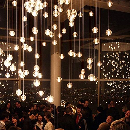 Sziqiqi Hanging Glass Globes Orbs Tea Light Candle Holders with Flameless LED Tealight for Wedding Ornaments, Wedding Birthday Christmas Party Centerpiece Accessory 2.36inch 100pcs +8 Extra | Glass Ball Fillable with Trinkets, for Wedding Ornament, Christ