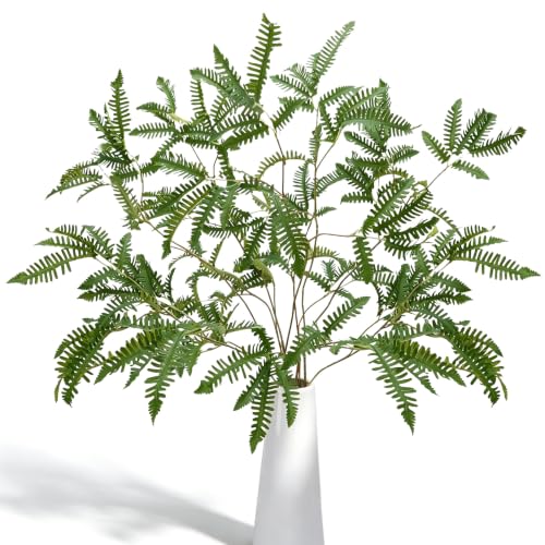 Zythrem 5 PCS Faux Greenery Stems 42.5in Artificial Branches for Tall Vase - color: Green-3pcs